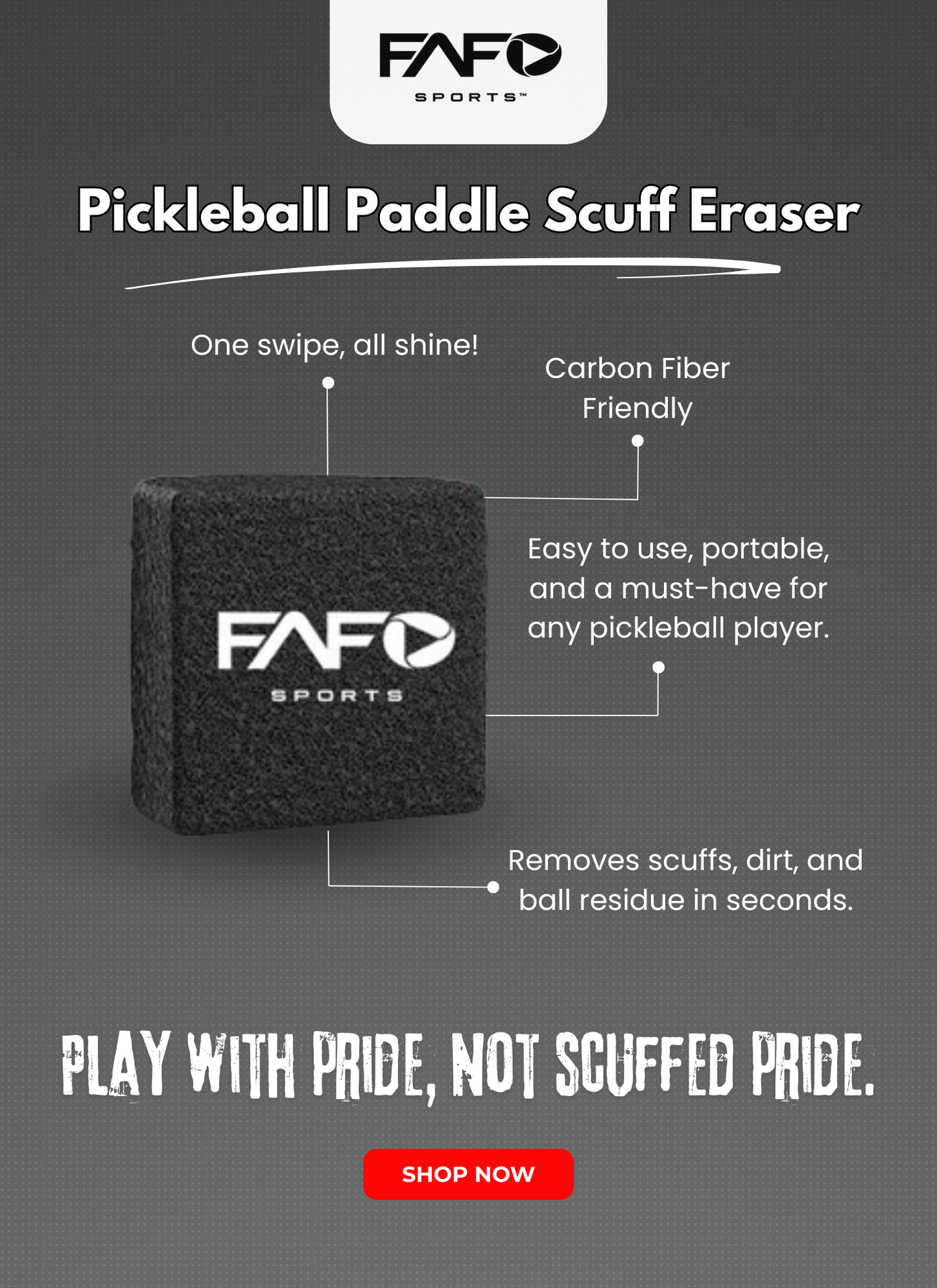 Pickleball Paddle Debris Eraser