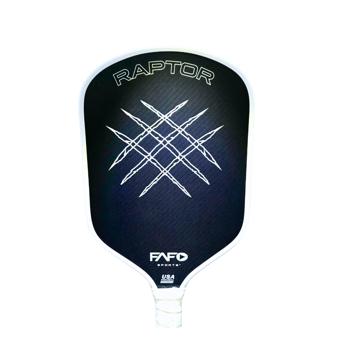 FAFOSports - Raptor Kevlar x Carbon Fiber Pickleball Paddle - White