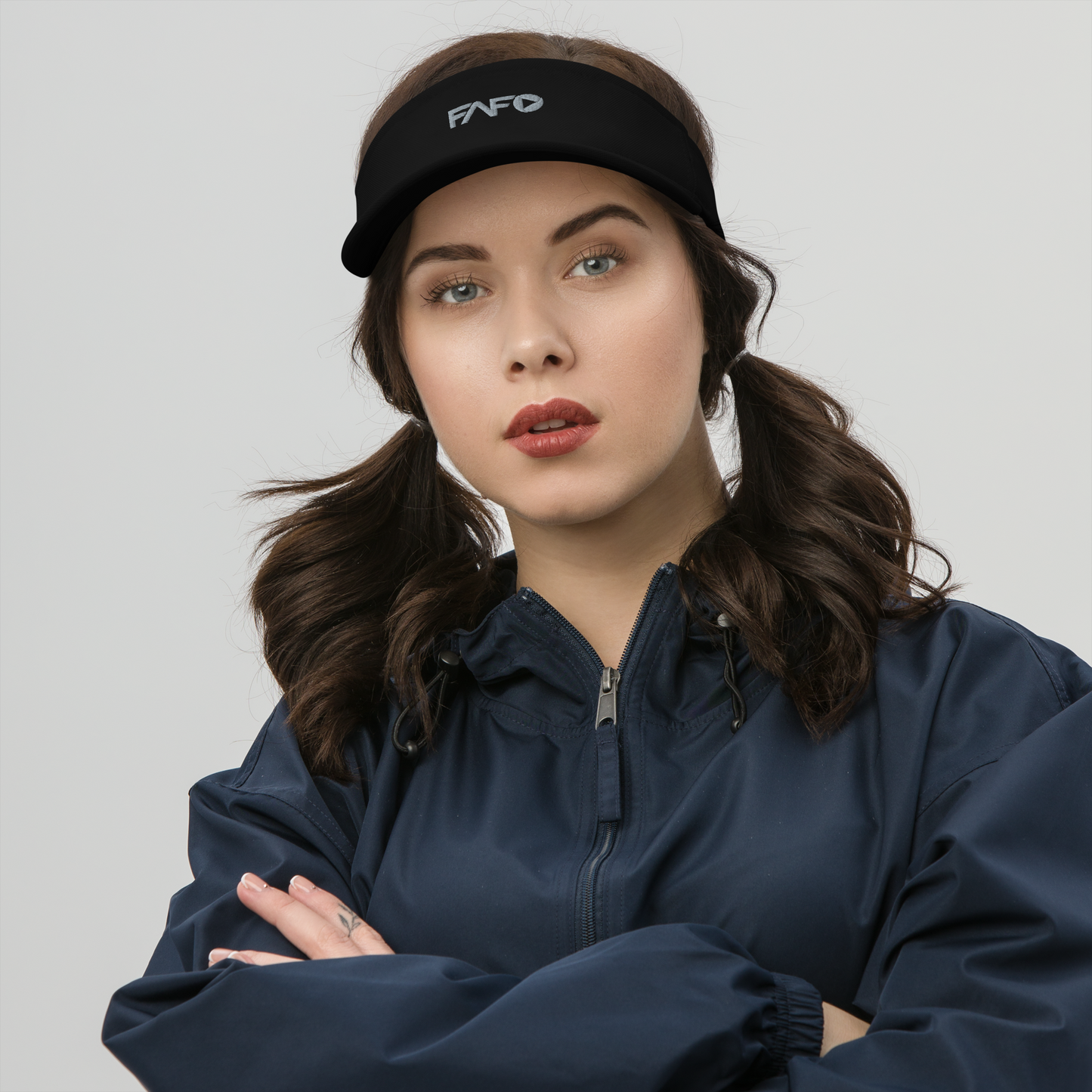 The FAFO Embroidered FlexFit Visor - Unisex